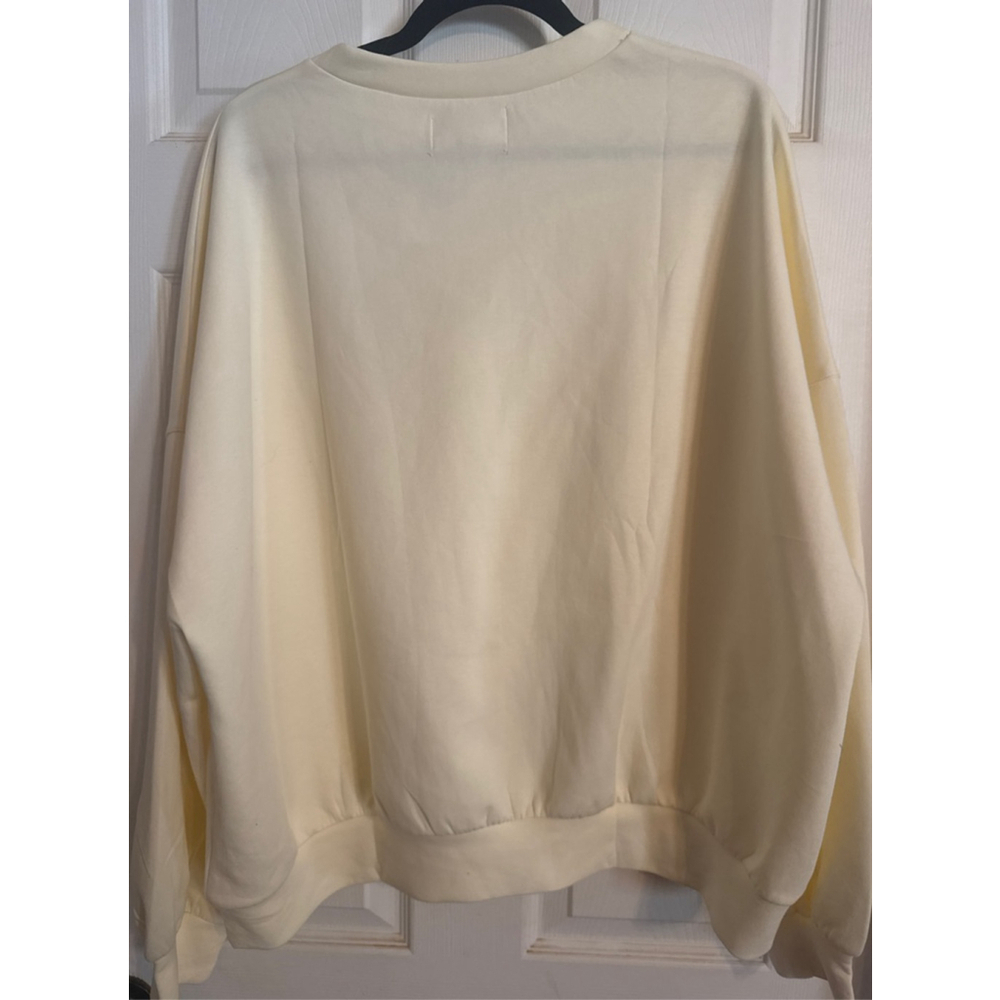 Oversized Women's Bucket List Cream Sweatshirt S - Picture 2 of 3
